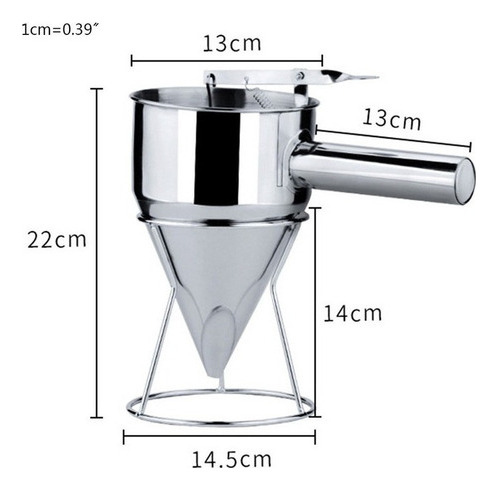 . Dispensador De Embudo De Acero Inoxidable For Cupcakes Y