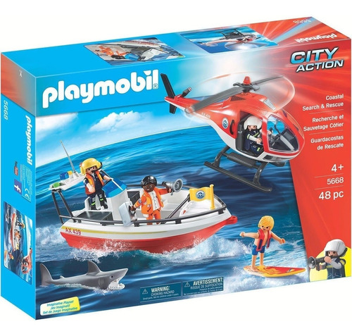 Playmobil 5668 Guarda Costeira De Resgate City Action Geobra