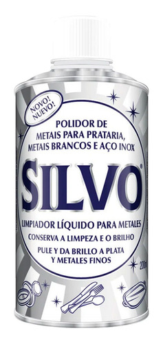 Polidor De Metais Silvo 200ml Original Ouro Prata