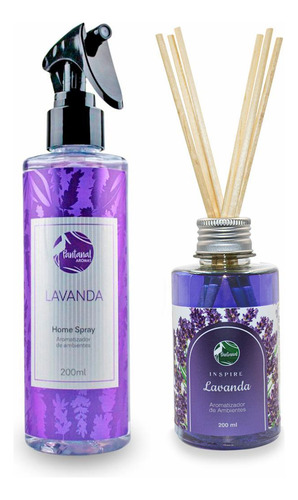 Kit Aromatizador De Ambientes Lavanda + Home Spray 200 Ml