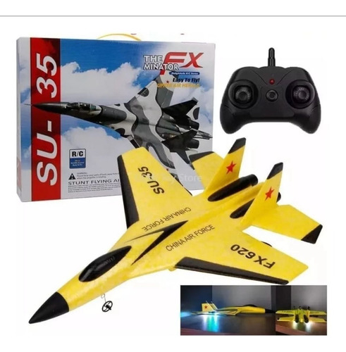 Avião Controle Remoto Planador Bi-motor Rc Fx620 Su-35 Jato