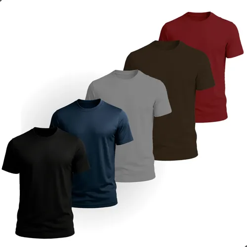 Kit 5 Camisetas Dry Fit Masculina Lisa Academia E Treino - foto 1