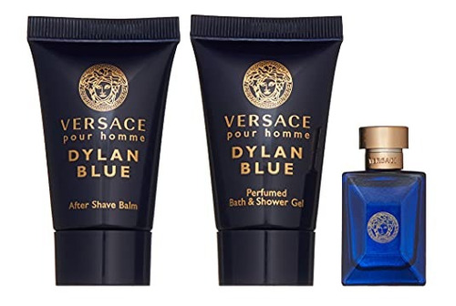 Set De Miniaturas Versace Dylan Blue Pour Homme De 3 Piezas