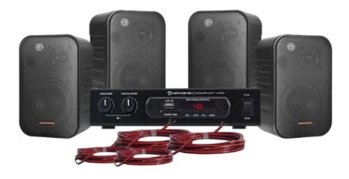 Kit Som Ambiente 400w Musical Ambience 4000 Preto Hayonik