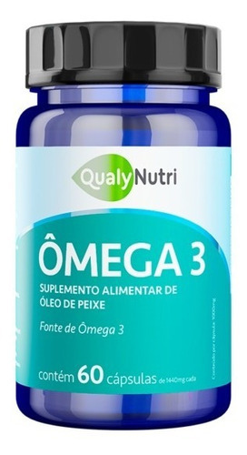 Omega 3 Suplemento Alimentar Óleo De Peixe 60 Cápsulas