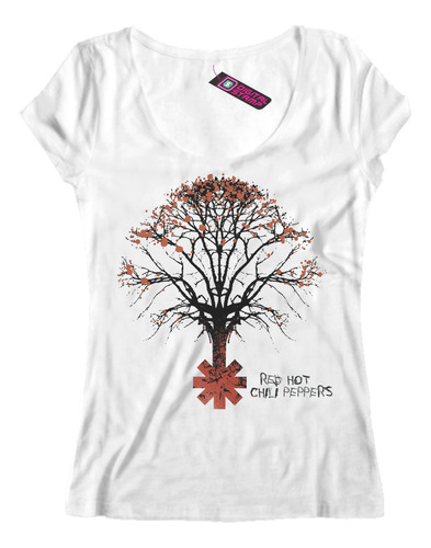 Remera Mujer Red Hot Chili Peppers Arbol 24 Dtg Premium