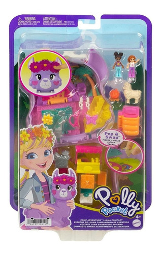 Polly Pocket Camp Adventure Llama Compact - Mattel