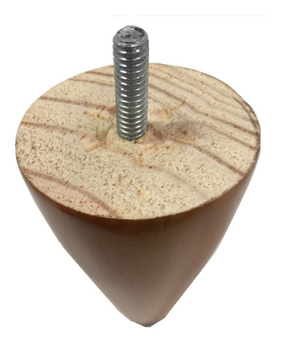 Imagem 7 de 7 de Pé Palito De Madeira Mel Para Sofás, Puffs, Kit 4 Pés - 10cm