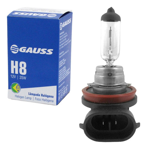 Lâmpada Halógena H8 35w 12v Pgj19-1 Farol Neblina Gl78 Gauss