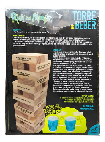 Torre Del Beber Rick Y Morty Juego De Mesa +18