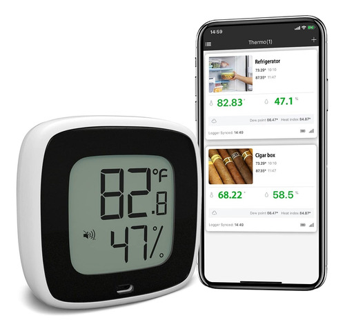 Monitor Inteligente Termómetro Higrómetro Bluetooth, Dii Mtq