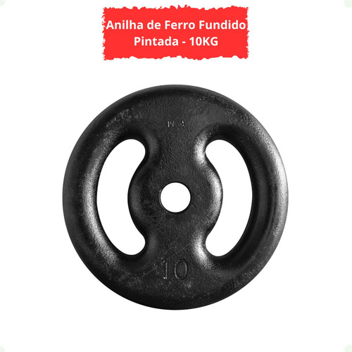 Kit Com 14 Anilhas De Ferro Fundido - 60 Kg