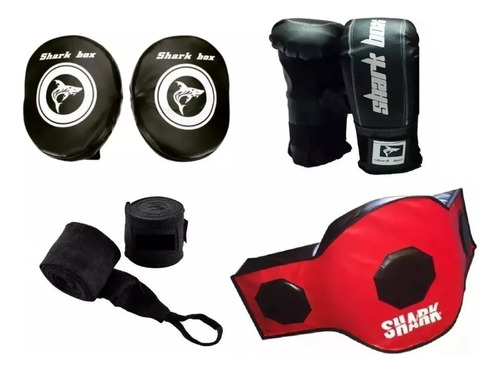 Kit De Boxeo,kick Boxing,mma:cinturon+focos+guantines+vendas
