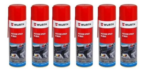 6 Silicone Spray Wurth Lubrifica Esteira Moto 300ml