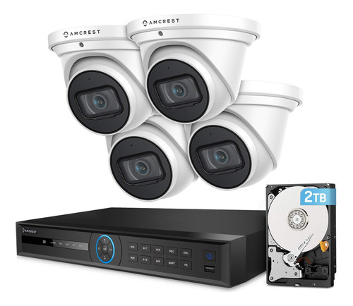 Amcrest Sistema Camara Seguridad 4k 8ch Poe Nvr 4 X 8mp Ip67