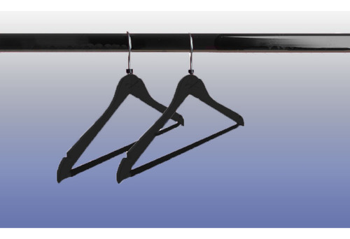Barra Closet Ovalada Negra/alumin Rometal 100mm C/soportes Negro