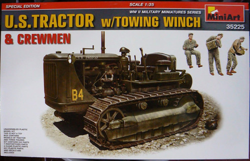 Miniart 1/35 35225 Us Tractor W/towing Winch And Crew