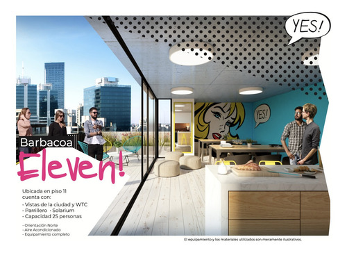 Imagen 9 de 19 de Venta Apartamento Monoambiente Pocitos - Edificio Yes!
