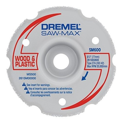 Dremel Sm600 Rueda Carburo Para Madera Plastico 3.0 In