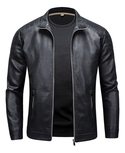 Chaqueta De Moto Chaqueta De Cuero Pu Para Hombre