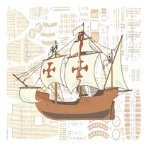 Comprar Barco Carabela Santa Maria 1:96 \u002F Papercraft (envio X Email)