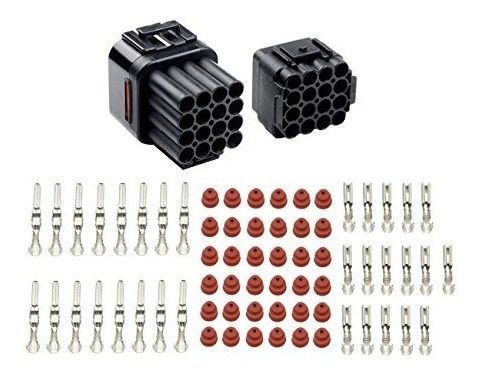 Wgcd 5 Kits 16 Pin Enchufe A Prueba De Agua Conector Eléctr