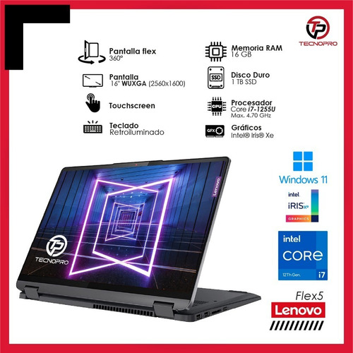 Imagen 3 de 7 de Laptop Lenovo 360 Core I7 12va - 16 Gb Ram - 1tb Ssd + Touch
