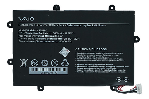 Bateria Para Notebook Vaio Fe15 V525290 11.4v 41wh