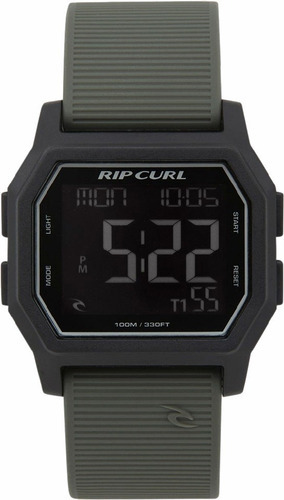 Relógio Rip Curl Masculino Atom A2701a313 Cor da correia verde militar Cor do fundo Preto