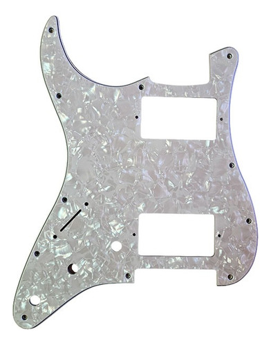 Pickguard Cool Parts Pst04hh Wh Strato Nackar Blanco Zurdo