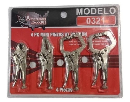 Juego Pinzas De Presión Mini Set 4 Pz