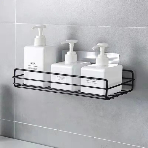 Estante De Metal Adhesivo Organizador Diseño Cocina Baño 