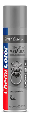 Spray Chemicolor Metalico Prata 400ml   0680185