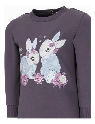 Conjunto Bebé Con Conejos Gris Limonada