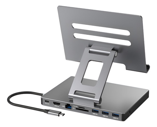 9 En1 Hub Usb3.0 Docking Station Hdmi 4k Soporte Para Tablet