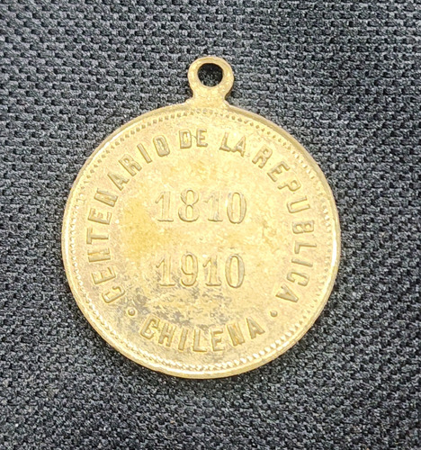 Medalla Conmemorativa Centenario De Chile 1810-1910 (Usado)