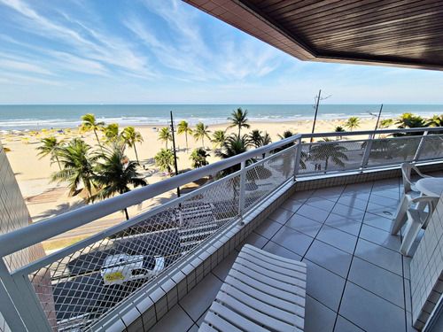Frente Para O Mar, 2 Dormitórios, Suíte, Ampla Sacada, Garagem, R$ 630 Mil, Em Praia Grande, (ap1417)