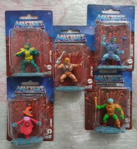 Micro Figuras He-man Skeletor Orko Mer-man, Man-an-ar Mattel