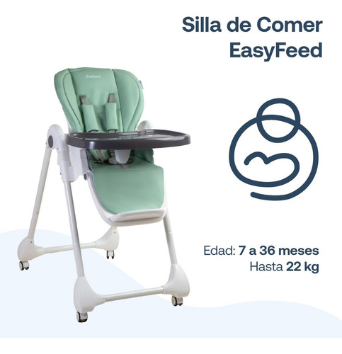 Periquera Easy Feed Verde Liso Bebesit