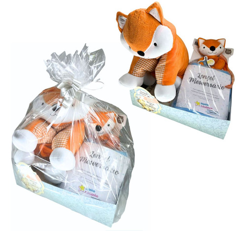 Cesta Presente Bebê Lençol Mesversario Pelucia Naninharaposa
