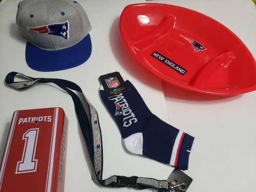 Set De Nfl Patriots Botanero, Alcancía Lanyard