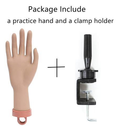 Kit De Mano De Práctica Para Uñas Acrílicas, Mano Falsa Para