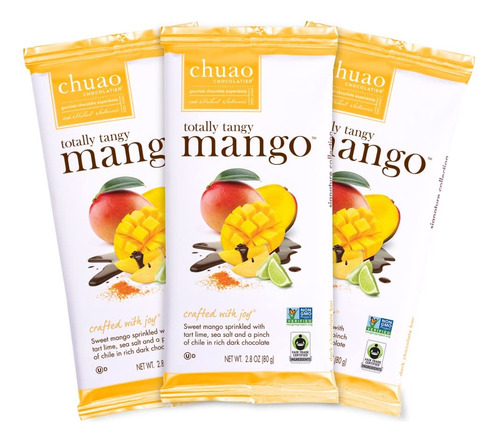 Barras De Chocolate Negro Mango Y Chile Sin Conservantes
