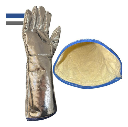 Guante Kevlar Aluminizado Con Forro Nomex 6 Pares 30-40cm