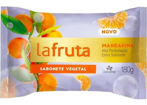 Sabão em barra Davene Vegetal Mandarina La Fruta de 180 g