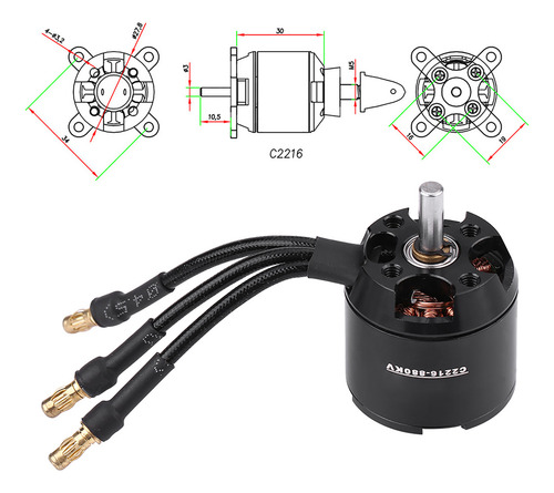 Motor Surpasshobby C2836 880kv Para Avião Rc Fixedwing