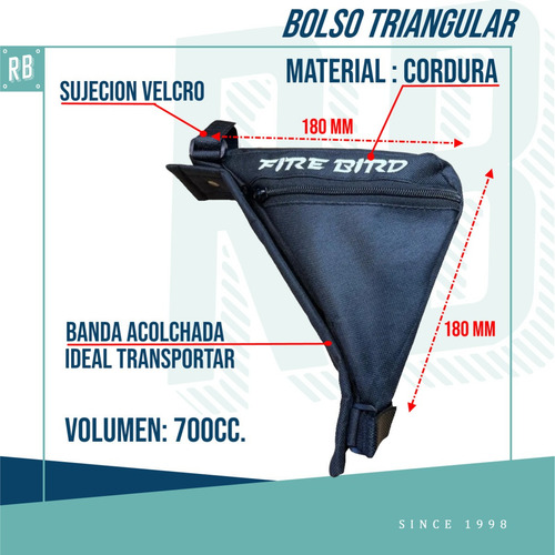 Alforja Bolso Triangular Porta Objetos Bicicleta Color Negro