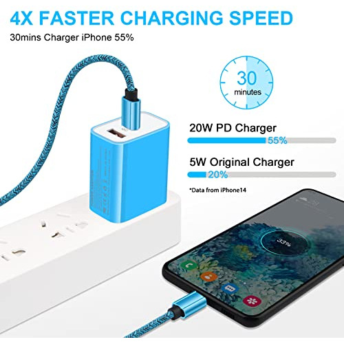 Charger Block Para Samsung Pixel iPhone Galaxy S23 S22 S21 F
