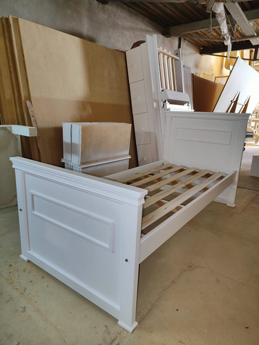Cama Laqueada Moderna Blanco Princesas