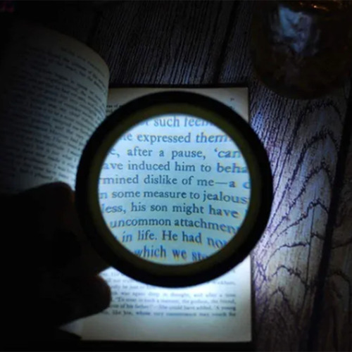 Lupa De Mano Lectura Con Luz Iluminada Portátil De Aumento